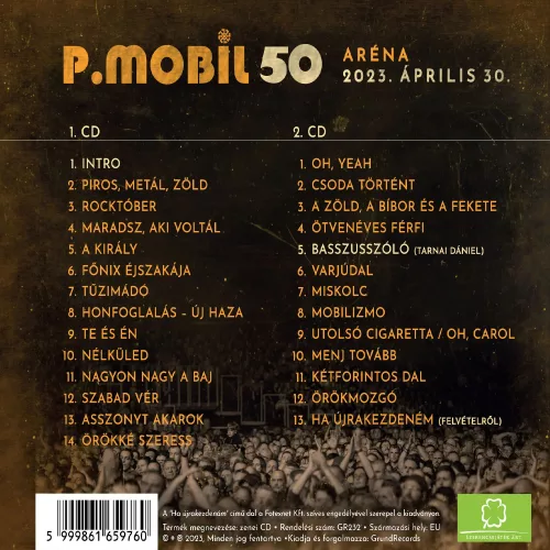 P. Mobil - 50 [Aréna - 2023. április 30.] (2CD)
