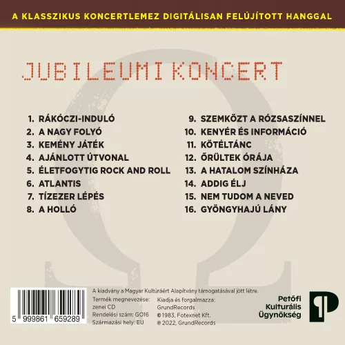 Omega - Jubileumi koncert (CD)