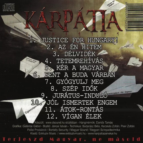 Kárpátia - Justice for Hungary (CD)