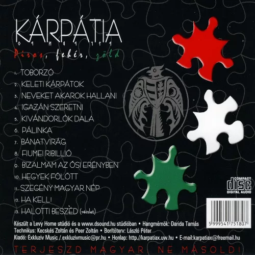 Kárpátia - Piros, fehér, zöld (CD)
