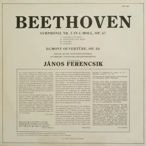 Beethoven - V. szimfónia (C-moll No. 67) / Egmont nyitány, Op. 84