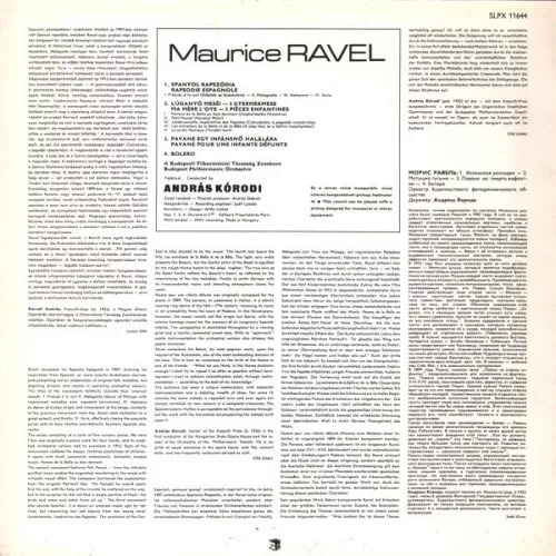 Ravel - Spanyol rapszodia / Lúdanyó meséi / Pavane / Bolero (LP)