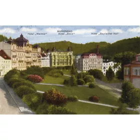 Marienbad (Mariánské Lázně) – színezett képeslap