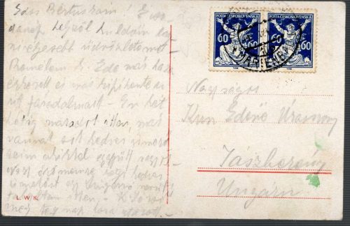 Marienbad (Mariánské Lázně) – színezett képeslap