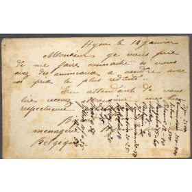 XIX. századi üzleti levelezőlap (állatkereskedelem)