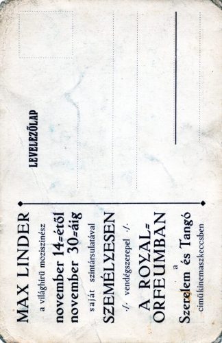 Max Linder , a világhírű moziszínész