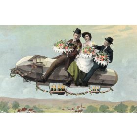 Vidám társaság egy léghajón