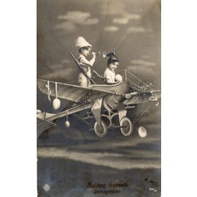 Boldog husvéti ünnepeket repülős gyerekekkel