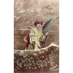 Allegórikus repülős képeslap