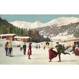 Korcsolyázó hölgyek és urak