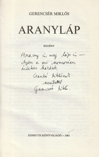 Aranyláp (dedikált)