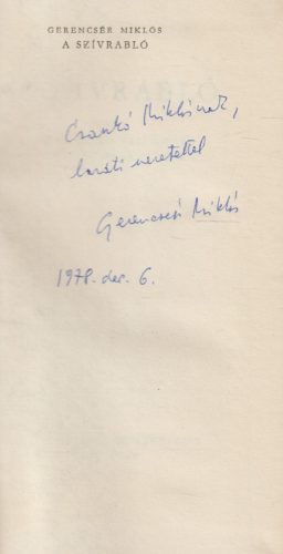 A szívrabló (dedikált)