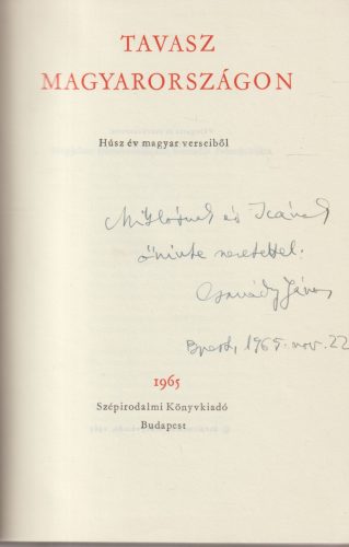 Tavasz Magyarországon (dedikált)