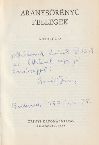 Aranysörényű fellegek (dedikált)