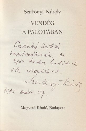 Vendég a palotában (dedikált)