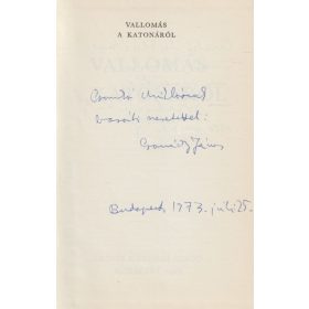 Vallomás a katonáról (dedikált)