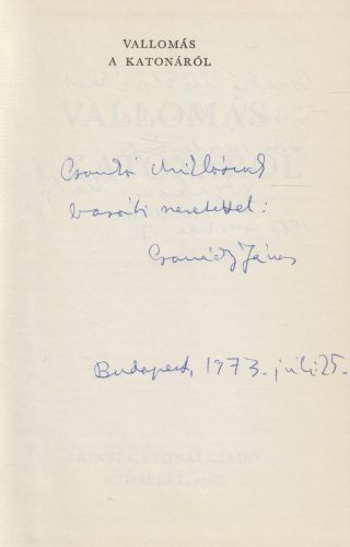 Vallomás a katonáról (dedikált)