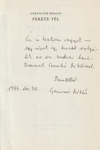 Fekete tél (dedikált)