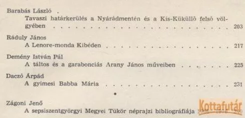 Népismereti dolgozatok 1980