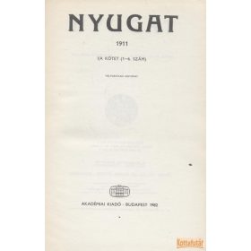 Nyugat 1911 I/A kötet (1-6. szám) - Reprint