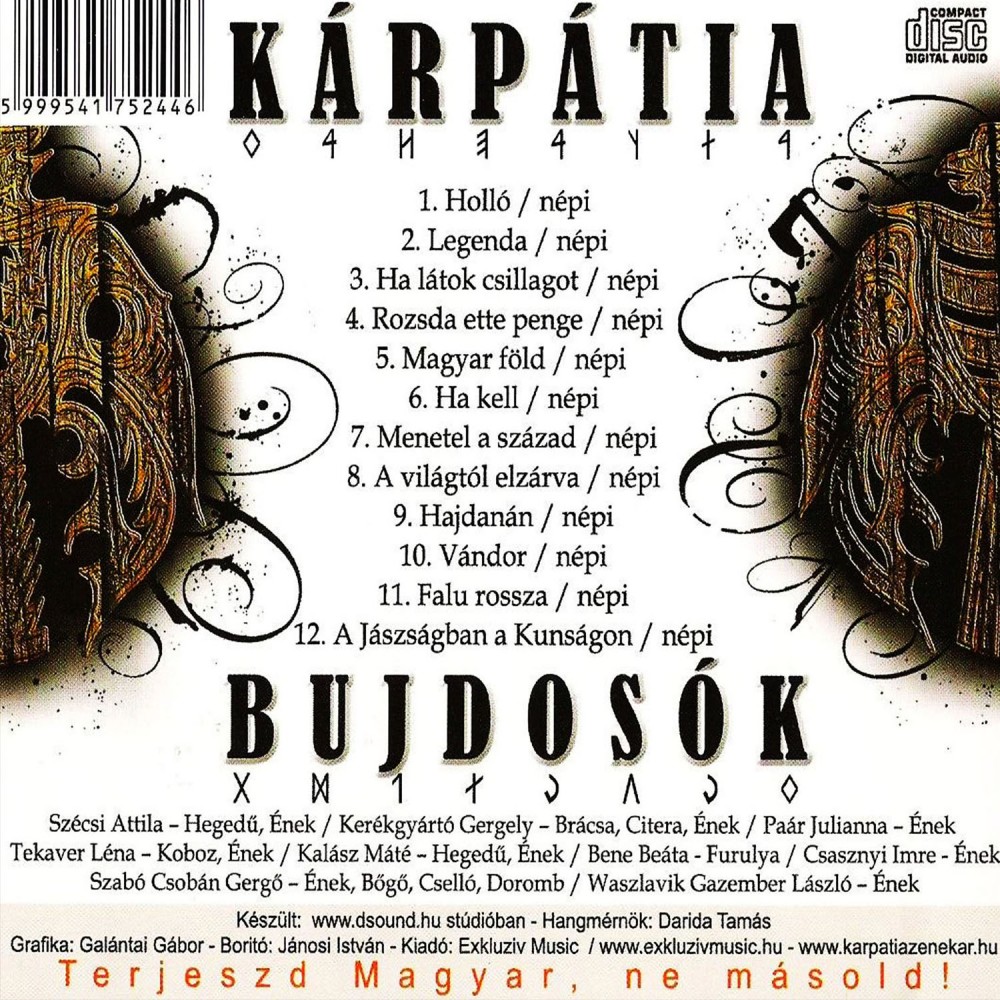 Kárpátia - Bujdosók (CD)